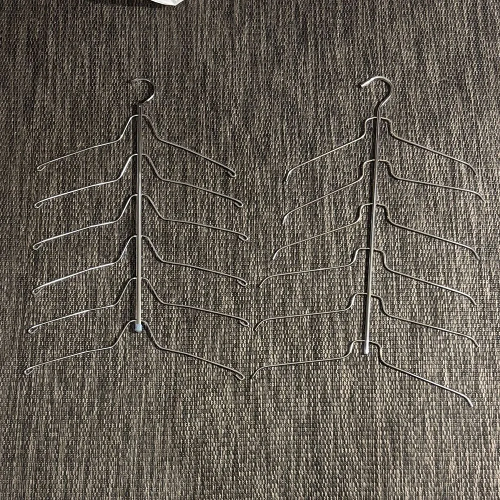 Multi-Tier hangers set of 2 closet organizer 6 tier metal